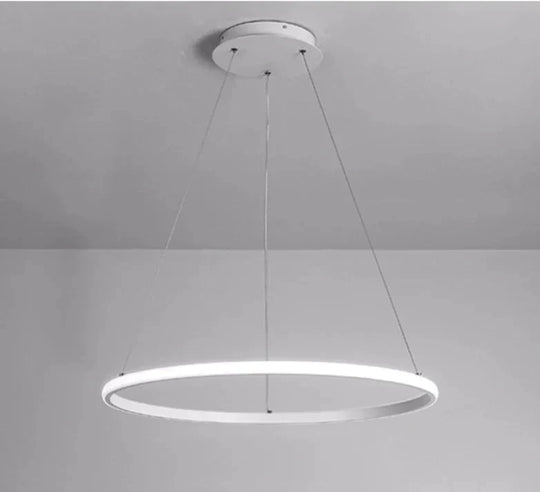 Modern Led Pendant Lights For Dining Room Black Rings Circle Living Bedroom Hanging Lamp Fixtures