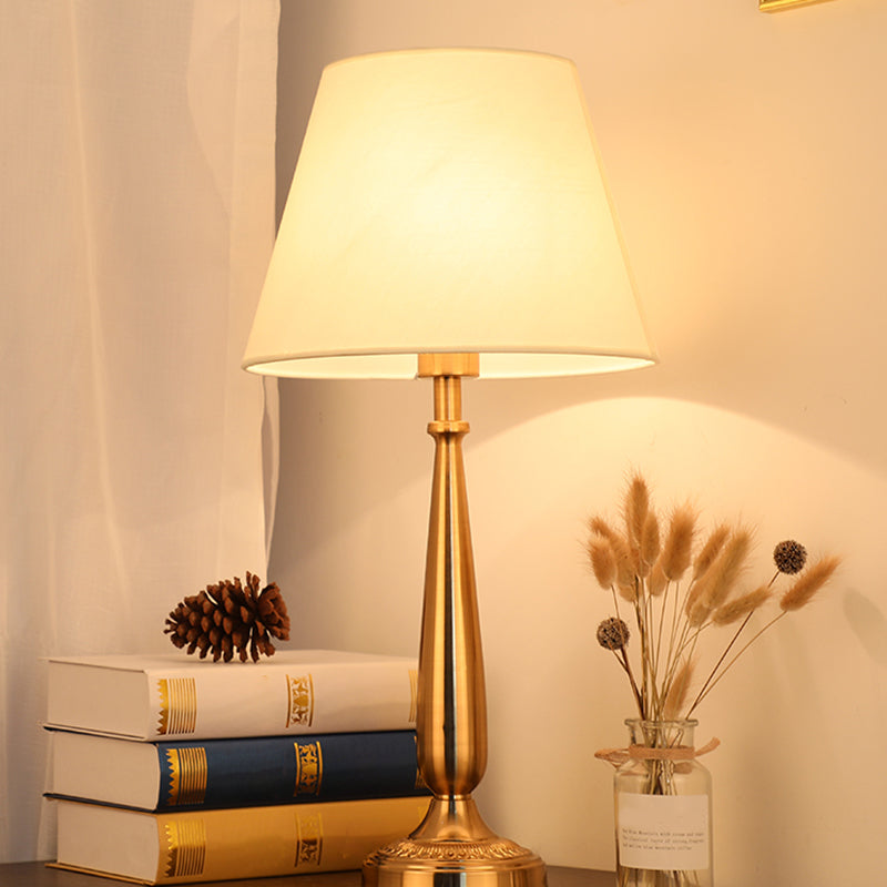 Elena - Floral/Conical Table Lamp Gold / A