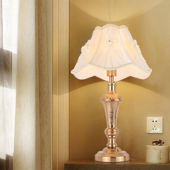 Elena - Floral/Conical Table Lamp Gold / B