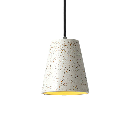 Louise - Sleek Concrete Cone Pendant Lighting Simplicity 1 Light Black/White/Brown Hanging