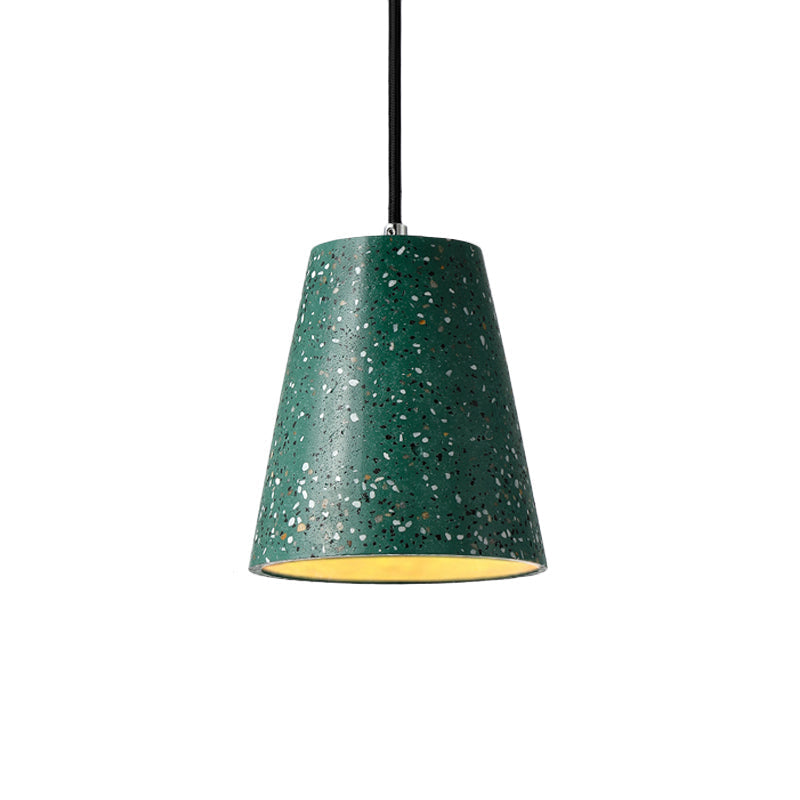 Louise - Sleek Concrete Cone Pendant Lighting Simplicity 1 Light Black/White/Brown Hanging