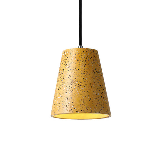 Louise - Sleek Concrete Cone Pendant Lighting Simplicity 1 Light Black/White/Brown Hanging