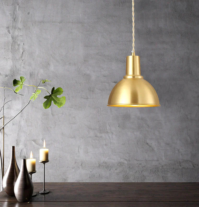 Golden Copper Chandelier At The Bedside Of Bedroom Pure Post - Modern Personality Lamp Bar Cafe