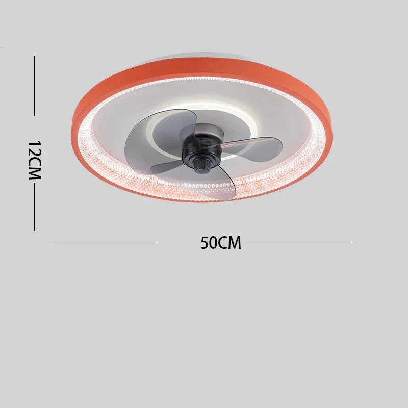 Fan Ceiling Lamp Light In The Bedroom Living Room Restaurant Invisible Indoor Simple Ultra - Thin