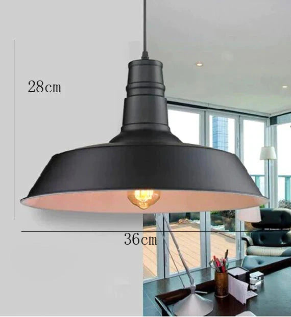 Retro Personality Art Guest Dining Room Lamp Single Head Bar Lid Chandelier Black Without Net /