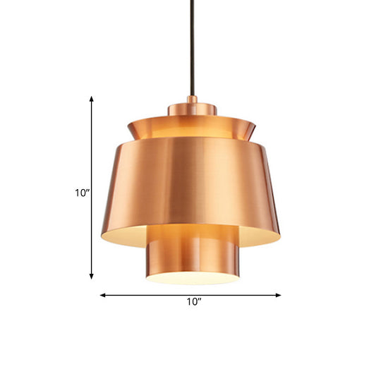 Enif - Modernist Style Tapered Hanging Light Fixture Metallic Pendant Lamp