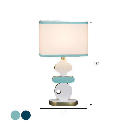 Giovanna - Modern Single Light Bedside Night Lamp Blue/Green Reading Task Lighting With Barrel