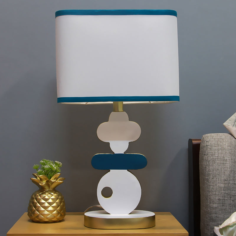 Giovanna - Modern Single Light Bedside Night Lamp Blue/Green Reading Task Lighting With Barrel