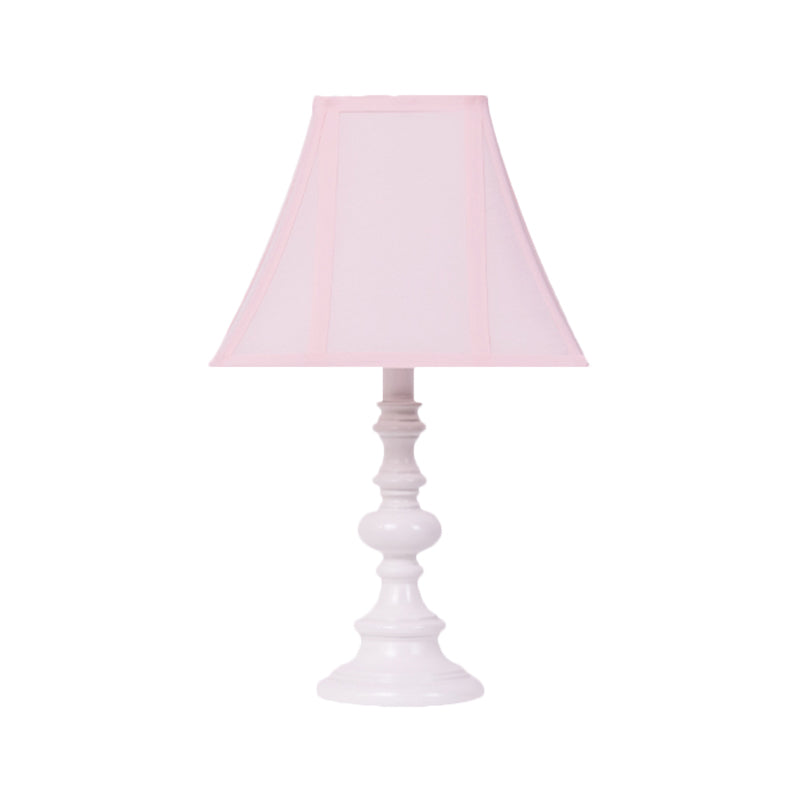 Emma - Pink Flared Sleeping Room Table Light Fabric 1 Head Minimalist Nightstand Lighting In