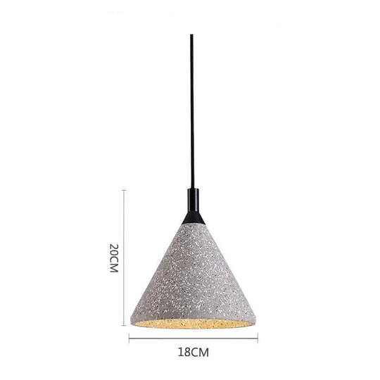 Terrazzo Bar Chandelier Cement Minimalist Restaurant Bedroom Bedside Speaker Single Small Khaki /