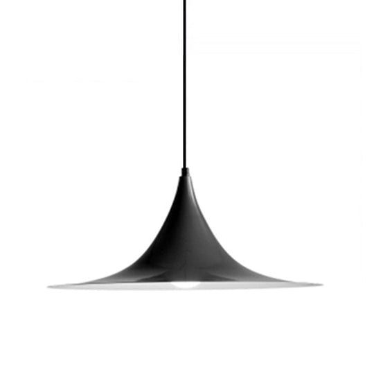 Sofia - 16/19W Trumpet Pendant Lighting Simplicity Metal 1 Light Black/Grey/White Hanging