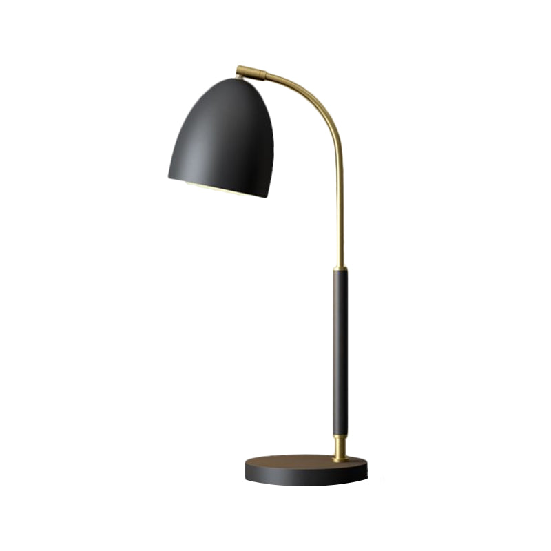 Unuk Veya Unukalhai Alfa Serpentis Ushakaron - Simplicity Metallic Dome Table Lamp: Elegant Black