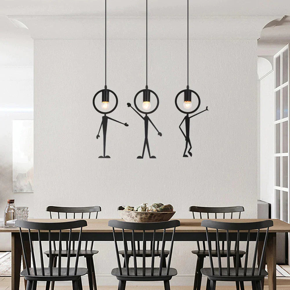 Creative Villain Chandelier Retro Wrought Iron Nordic Bedroom Living Room Dining Lamp Hotel New