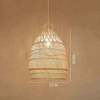 Modern Creative Simple Pastoral Study Led Living Room Rattan Chandelier As Show / B With Light