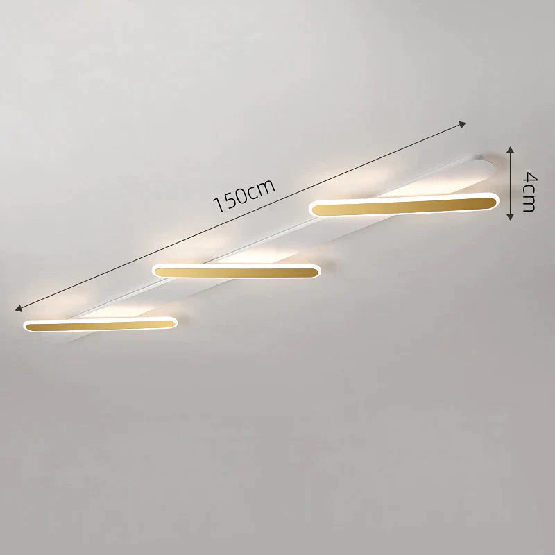 Long Corridor Porch Yang Table Lamp Led Ceiling Modern Simple Living Room Nordic Bedroom Gold / 3