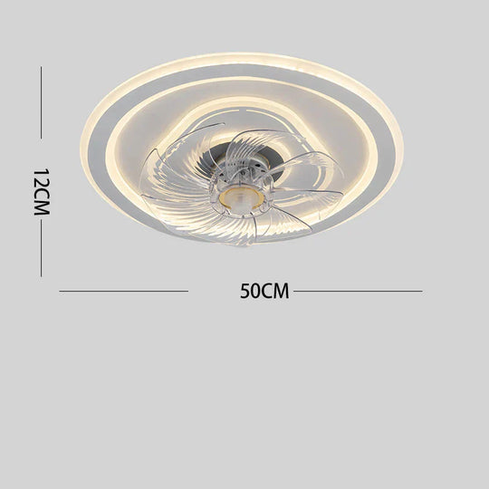 Fan Ceiling Lamp Light In The Bedroom Living Room Restaurant Invisible Indoor Simple Ultra - Thin