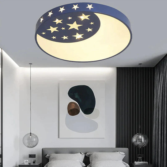 Creative Nordic Star Moon Bedroom Lamp Led Ceiling