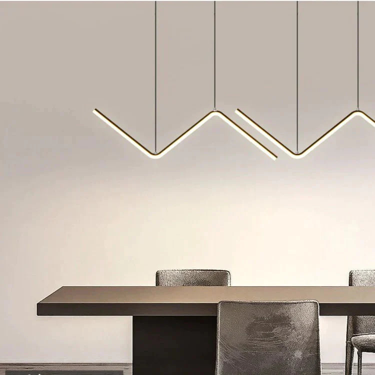 Nordic Minimalist Line Lamp Restaurant Chandelier Modern Simple Designer Net Red Lighting Bar Table