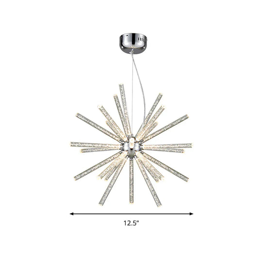 Starburst Chandelier Pendant Light Modern Crystal 12.5’/18’/28’ Wide Led Clear Hanging Ceiling