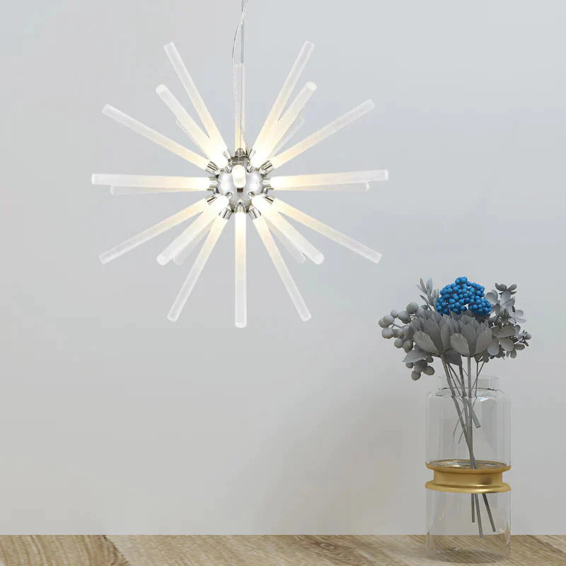 Starburst Chandelier Pendant Light Modern Crystal 12.5’/18’/28’ Wide Led Clear Hanging Ceiling