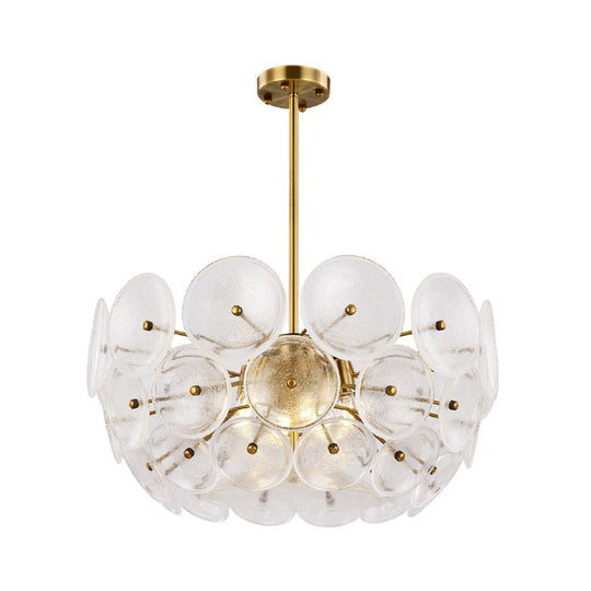 Menkent - Disc Chandelier: Post - Modern Gold Hanging Lamp