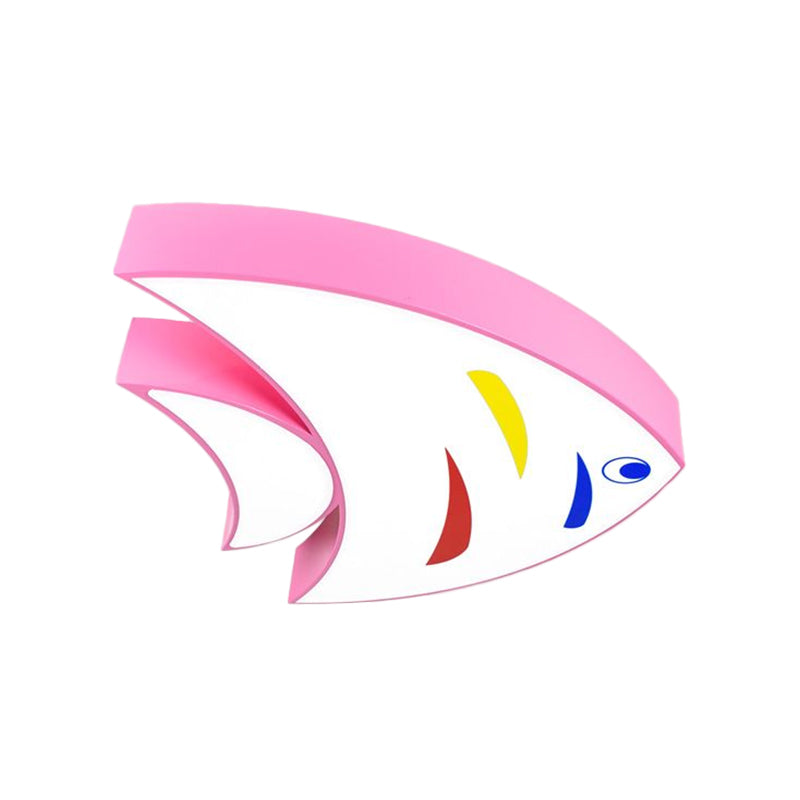 Underwater Adventure Led Flush Mount Lamp - Colorful Acrylic Tropical Fish Design For Children’s