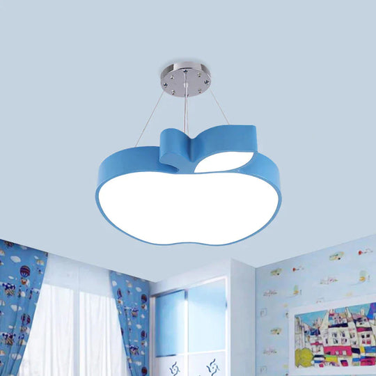 Blue/Yellow/Green Apple Ceiling Pendant Simplicity Led Acrylic Chandelier Lighting For Kids Room