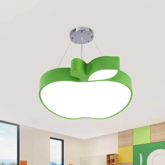 Blue/Yellow/Green Apple Ceiling Pendant Simplicity Led Acrylic Chandelier Lighting For Kids Room