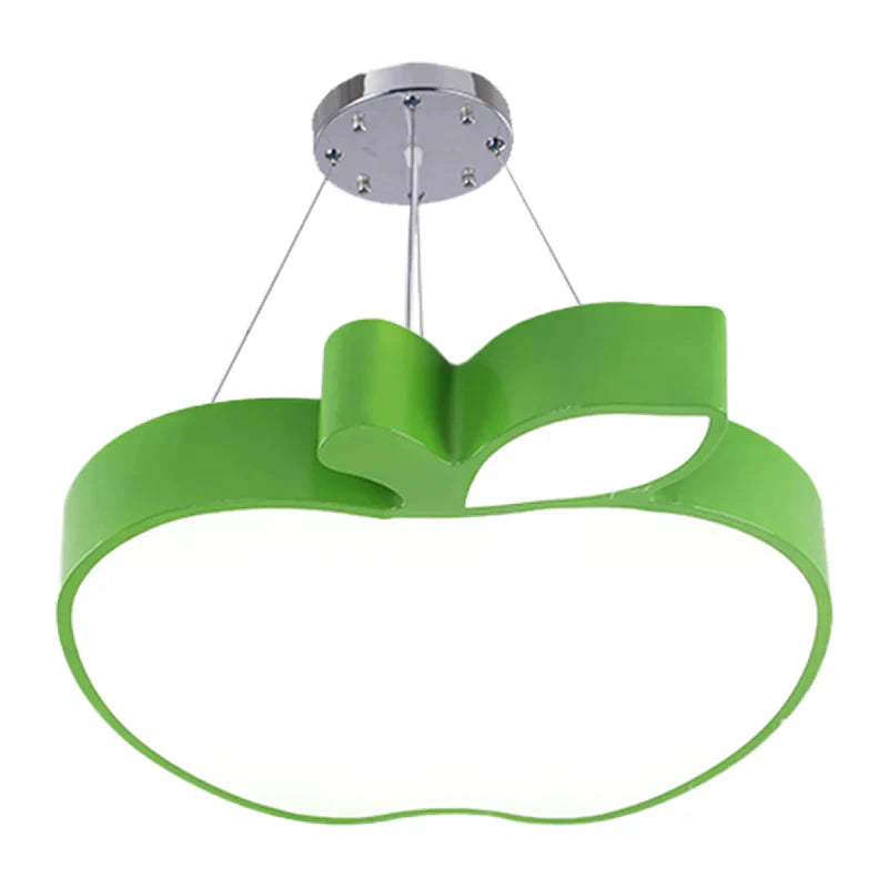 Blue/Yellow/Green Apple Ceiling Pendant Simplicity Led Acrylic Chandelier Lighting For Kids Room