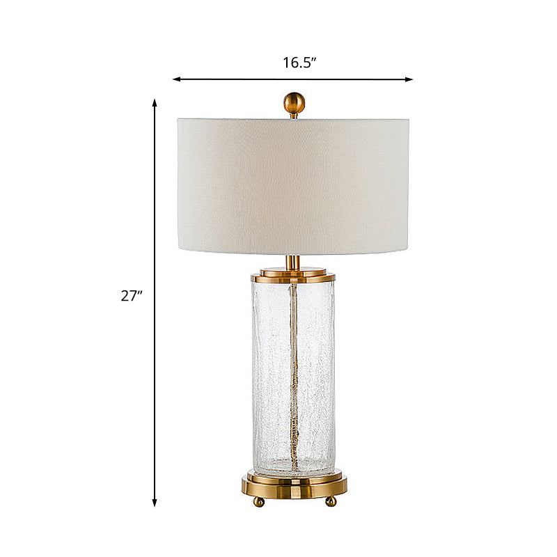 Emily - White Round Night Table Lamp