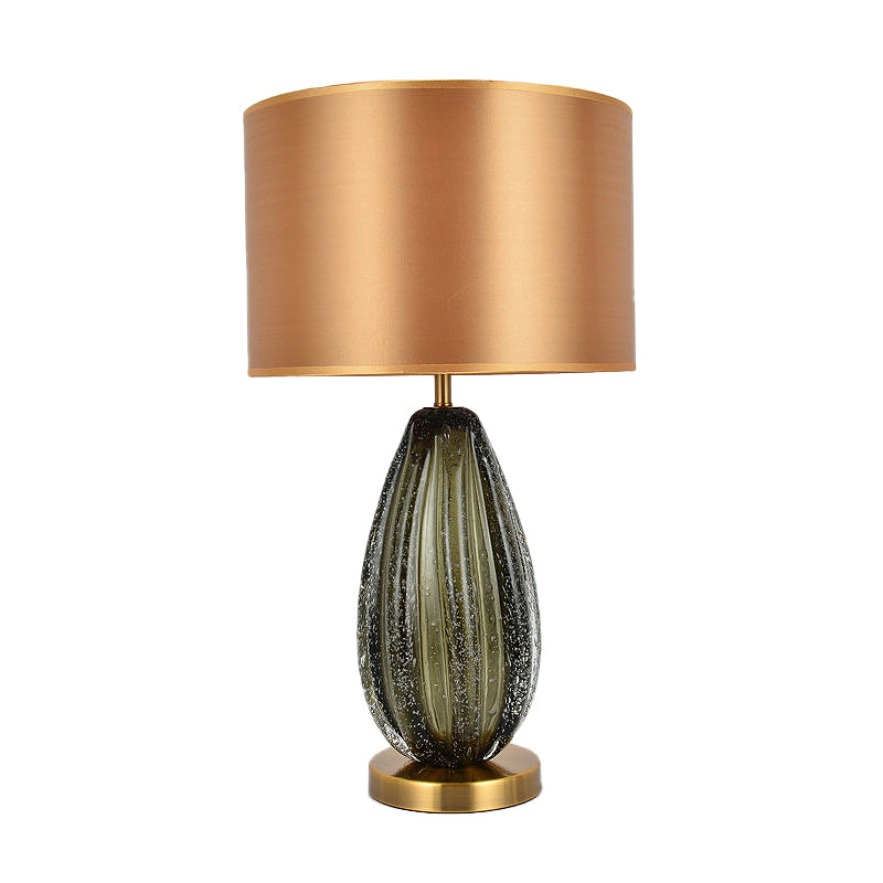 Federica - Vintage 1 - Light Melon Table Lamp Ideas Hand - Worked Green Bubble Glass Night Lighting