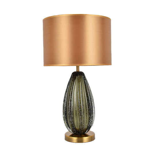 Federica - Vintage 1 - Light Melon Table Lamp Ideas Hand - Worked Green Bubble Glass Night Lighting