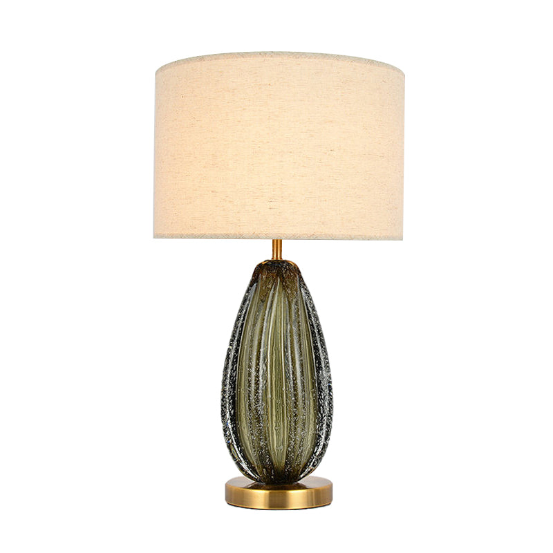 Federica - Vintage 1 - Light Melon Table Lamp Ideas Hand - Worked Green Bubble Glass Night Lighting