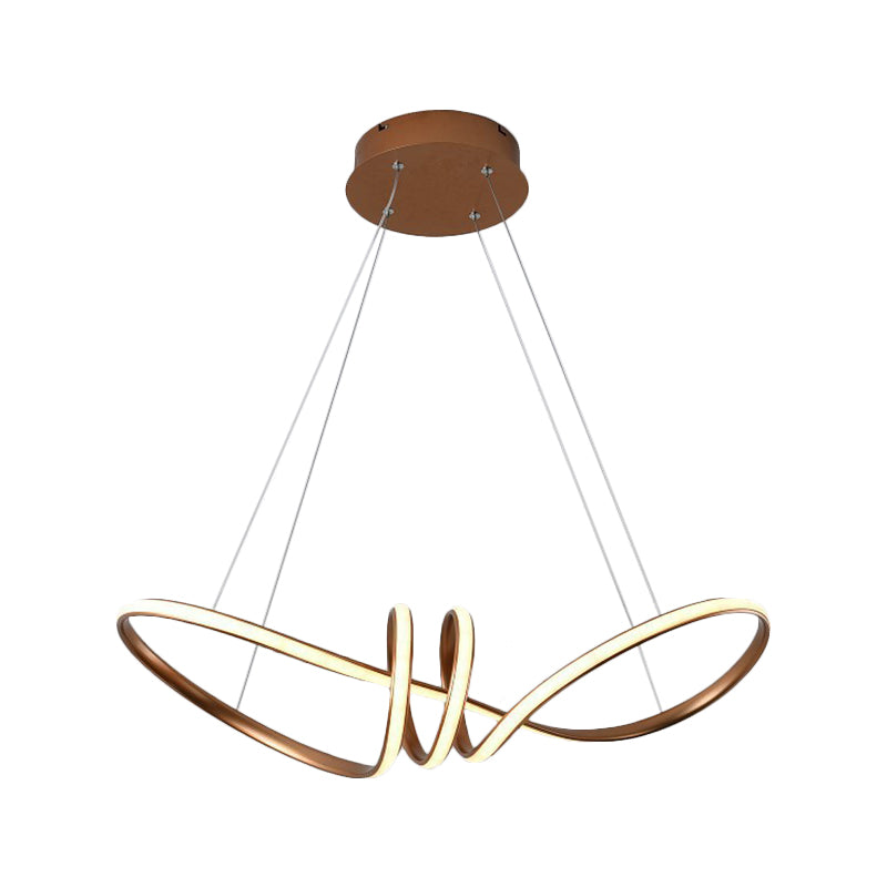 Minimalist Led Pendant Lamp Hanging Chandelier With Acrylic Shade Warm/White Light Lighting