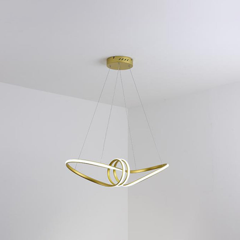 Minimalist Led Pendant Lamp Hanging Chandelier With Acrylic Shade Warm/White Light Lighting