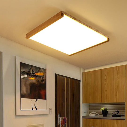 Nordic Square Flushmount Led Ceiling Light In Warm/White - 14.5’/25.5’/38’ Wide Acrylic