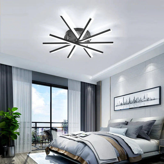 Modern Simple And Creative Black White Rotating Living Room Lamp Bedroom Study Led Acrylic Nordic