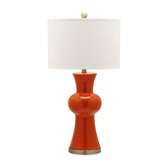 Francine - Ceramic Vase Night Lamp Modern 1 - Light Standing Table Light In White/Royal