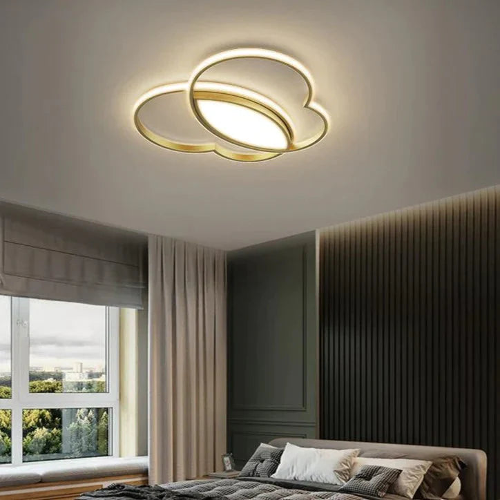 Simple Modern Bedroom Room Butterfly Copper Ceiling Lamp