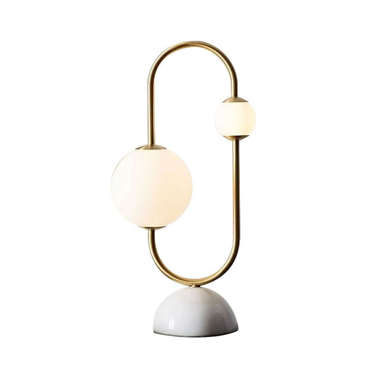 Vivienne - Postmodern Brass Circuit Design Night Lamp With Marble Base