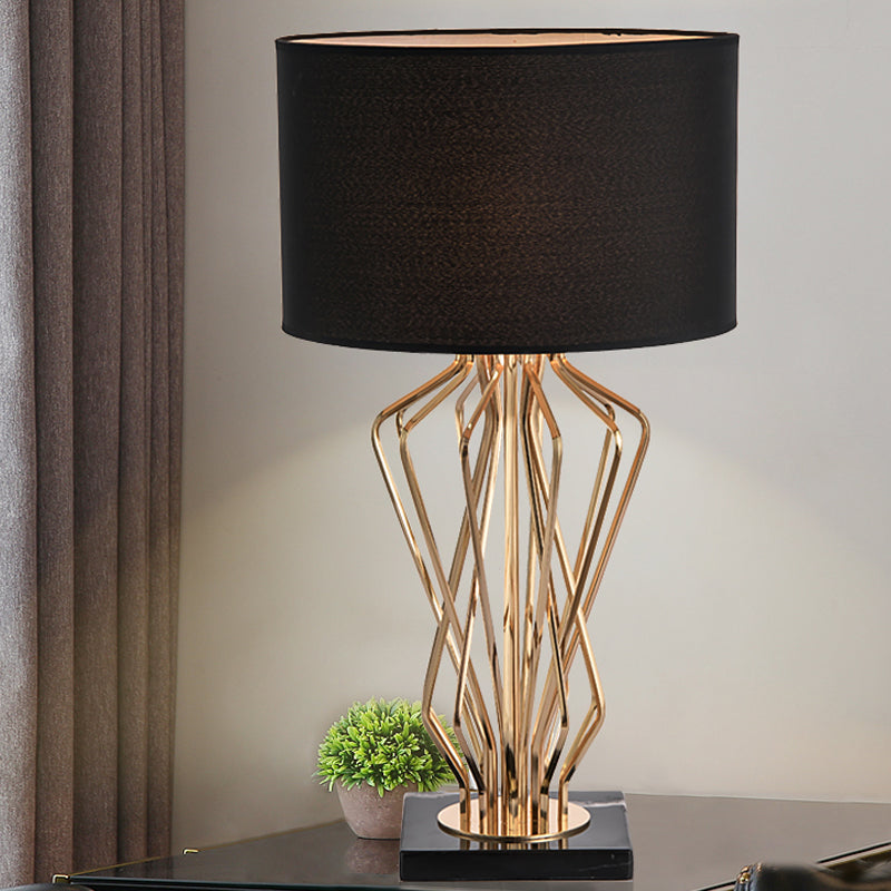 Noémie - Gold Finish Hourglass Night Light Table Lamp Black