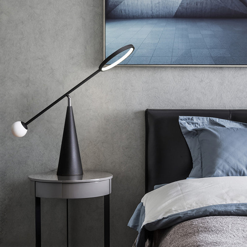 Julia - Stylish Modern Geometric Shape Nightstand Light Marble 1 - Light Living Room Table Lamp