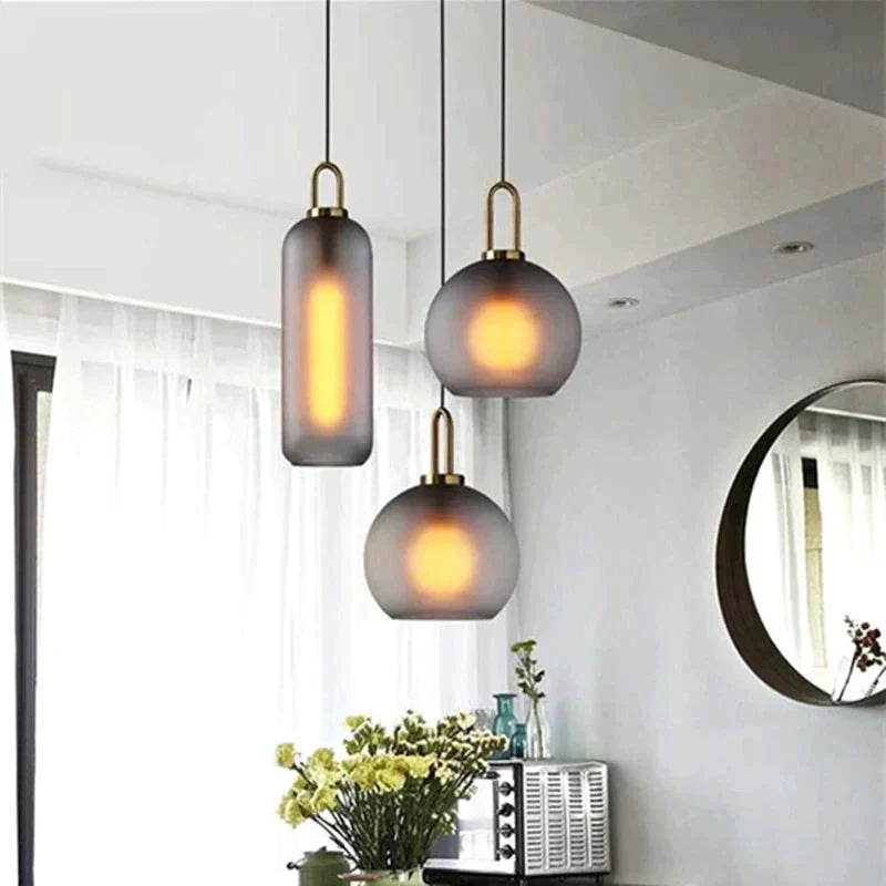 Nordic Modern Simple Glass Ball Led E27 Pendant Lights Interior Lighting Lamps Restaurant Bedroom