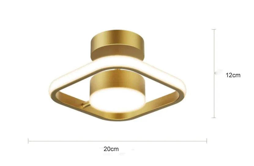 Led Ceiling Lamp With Copper Corridor D White Light