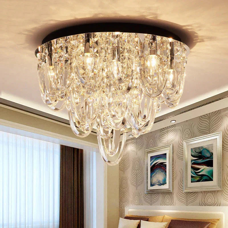 Luxury Led Crystal Pendant Lights Hanging Design Lighting For Kitchen Bedroom Hall Lamparas