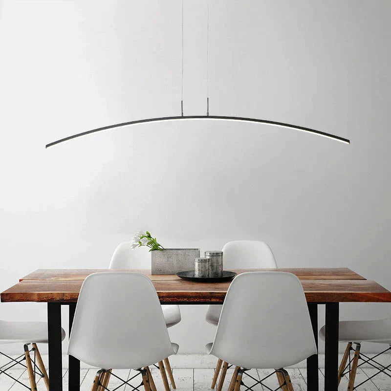 120Cm Black&White Modern Led Pendant Light For Dining Room Kitchen Living Luminaires Home Ceiling