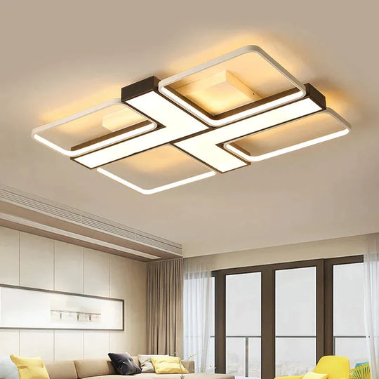 Modern Led Acrylic Lamp Ceiling For Living Room 10 - 20Square Meters Dimmable Lighting Fixtures