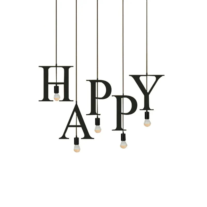 Novelty Loft Iron Letters’ Combination N - Z Pendant Light Led E27 Modern Europe Hanging Lamp For