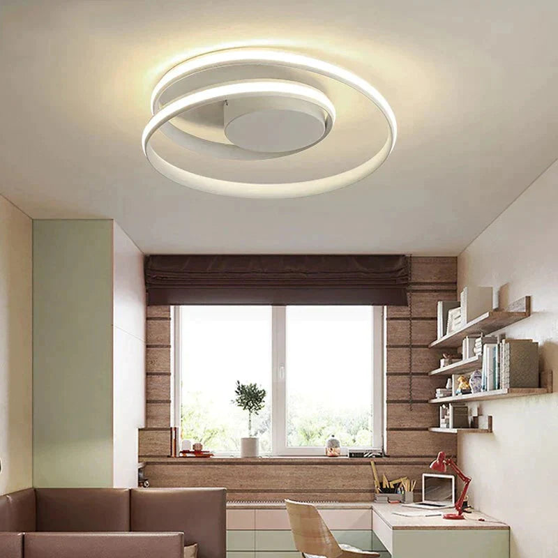 New Modern Ceiling Light For Living Room Bedroom Dining White&Black Aluminum Alloy Lamp Fixtures