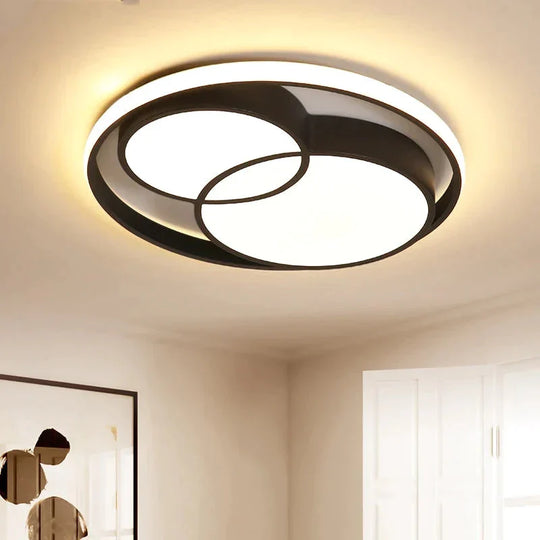 Modern Led Ceiling Light Round Simple Decoration Rc Dimmable Fixtures For Dining Bed Living Room